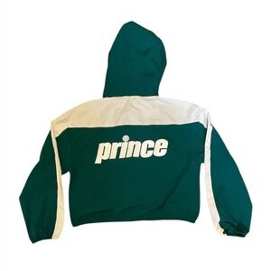 NWT Prince Pickleball Crop Full Zip Hooded Jacket Womens L Green